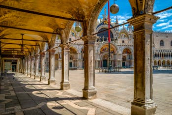 The Procuraties and Saint-Mark Basilica while the Coronavirus  Covid Lockdown in Venice