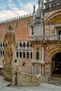 The Giants Stairs and the Doges Palace Courtyard in Venice.
