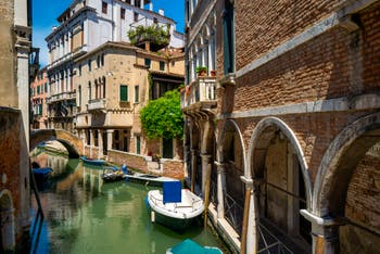 The Ca’ Widmann Canal and Bank, in the Cannaregio District in Venice.