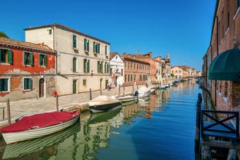 The Riformati Canal and Bank in the Cannaregio District in Venice.