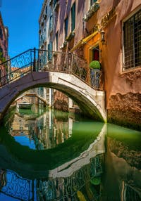 The San Zaninovo Canal along the Remedio Fondamenta Bank, in the Castello District in Venice.