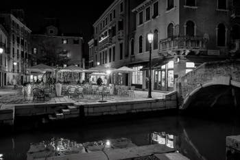 The Santa Maria Nova Square and Bridge in the Cannaregio District in Venice.