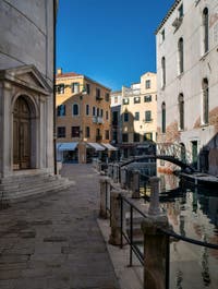 The Maddalena Church and Canal, in the Cannaregio district in Venice