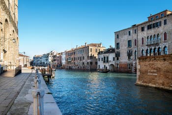 The Misericordia Canal and Bank in the Cannaregio district in Venice