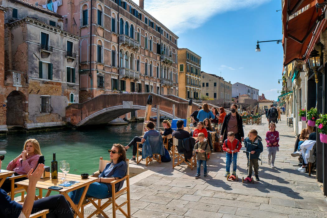 Pictures of Venice in Italy in April 2021