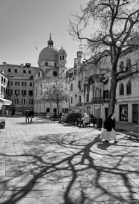 The Santa Maria Nova Square and the Miracoli Church in the Cannaregio District in Venice.