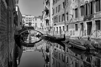 San Severo Canal and the Novo Bridge in the Castello District in Venice.