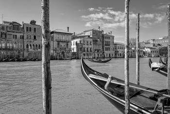 Venice Grand Canal, on the right the Peggy Guggenheim Museum.