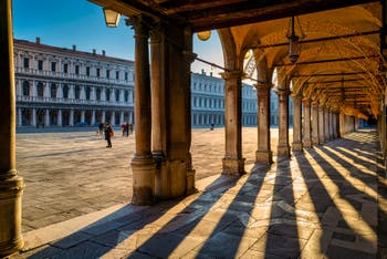 Play of Light under the Procuratie in St. Mark's Square in Venice.