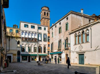 Santa Maria Mater Domini Square in the Santa Croce District in Venice.