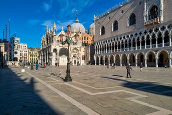 Saint Mark Basilica and the Doge's Palace in Venice.