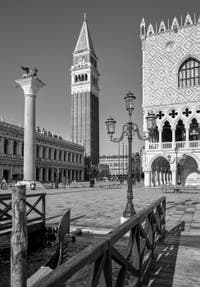 Saint Mark Bell Tower and the Doge's Palace in Venice.
