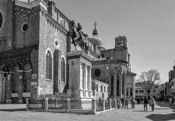 Santi Giovanni e Paolo Square in the Castello District in Venice.