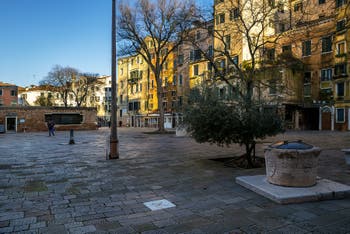 The Gheto Novo Square in Cannaregio district in Venice.
