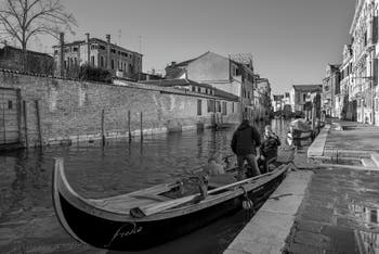 Madona de l'Orto Canal and Gasparo Contarini Bank in the Cannaregio in Venice