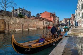 Madona de l'Orto Canal and Gasparo Contarini Bank in the Cannaregio in Venice