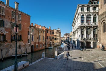 Misericordia Square and Canal in the Cannaregio district in Venice