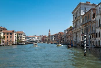Venice Grand Canal and the Rialto Bridge.