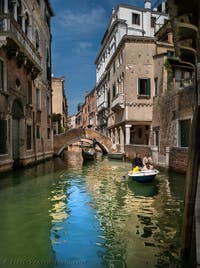 The Ca' Widmann Canal and Bridge in the Cannaregio district in Venice.