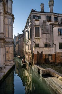 The Miracoli Church and Canal in the Cannaregio district in Venice.