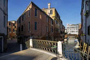 The San Pantalon Canal and the Ramo Campiello Mosca in the Santa Croce district in Venice.