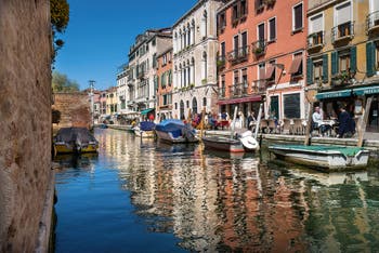 The Misericordia Canal and Bank in the Cannaregio district in Venice.
