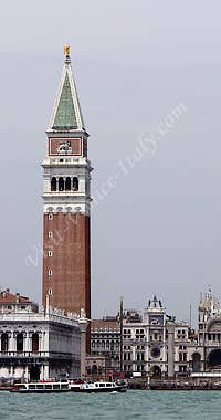 The Bell Tower Campanile of Saint-Mark in Venice Italy