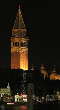 Saint-Mark Bell tower at night