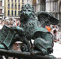 Campanile Bell Tower Saint-Mark Venice italy bronze doors of Antonio Galli in 1870 - Detail