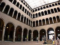 Inner courtyard of Fondaco dei Tedeschi in Venice