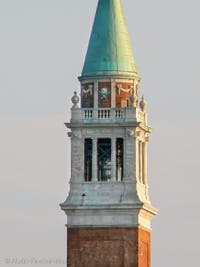 The Campanile Bell Tower of the Island of San Giorgio Maggiore in Venice