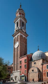 The Campanile dei Santi Apostoli, in the Cannaregio in Venice.