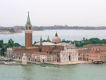 The Campanile Bell Tower of the Island of San Giorgio Maggiore in Venice