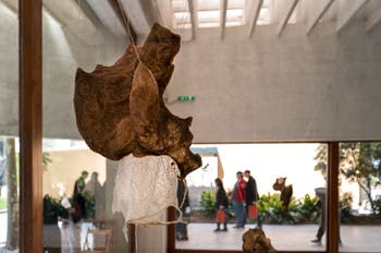 Maret Anne Sara, Hide and intestines of reindeer Sculptures, Venice Biennale International Art Exhibition