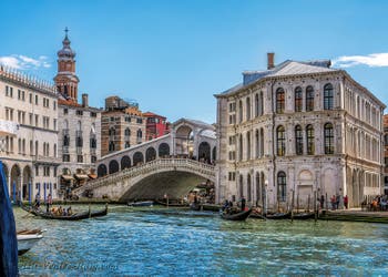 The Rialto Bridge on Venice Grand Canal