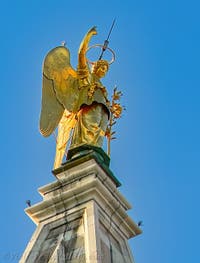 Saint-Mark Bell Tower's Angel in Venice Italy