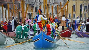 Venice Carnival on boat