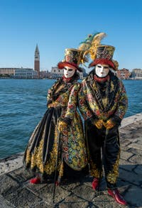 Venice Carnival 2022 Masks and Costumes on San Giorgio Maggiore Island