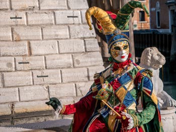 Venice Carnival, Masks and Costumes, the Harlequin Pantomime at the Arsenal.