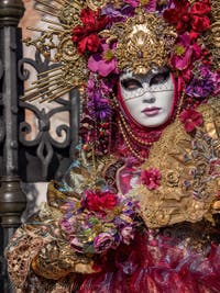 Masks and Costumes at the Venice Carnival, The Golden Princess at the Arsenal.
