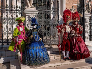 Venetian Carnival Costumes and Masks, The Prince and Princess of the Heart at the Arsenal.