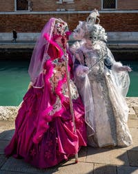 Venetian Carnival Masks and Costumes, The Pink and Silver Fairies at the Arsenal.