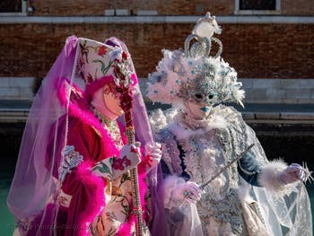 Venetian Carnival Masks and Costumes, The Pink and Silver Fairies at the Arsenal.