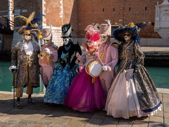 Nobles and Musicians at the Arsenal, Venetian Carnival Masks and Costumes.