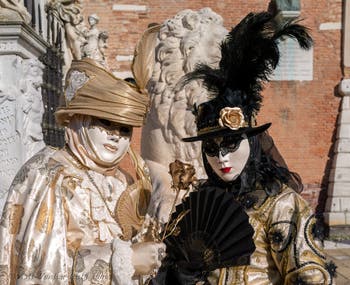 Venice Carnival Masks and Costumes. 