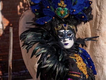 The masks and costumes of the Venice Carnival: Pretty in feathers and flowers at the Arsenal