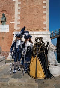 The masks and costumes of the Venice Carnival: Beauty and the Musketeers