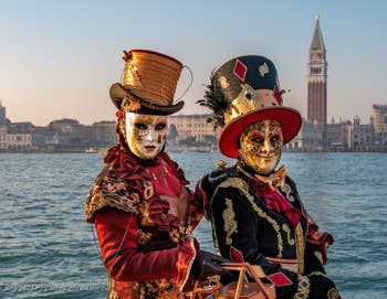 Venetian Carnival masks and costumes, playing cards, sewing and beauty in San Giorgio Maggiore