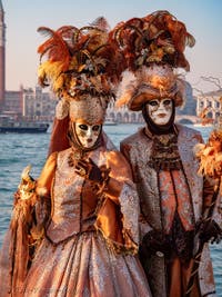 Venetian Carnival Masks and Costumes, Feathers and Beauty in San Giorgio Maggiore