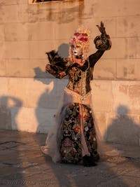 Venetian Carnival masks and costumes, Spanish dancer at San Giorgio Maggiore